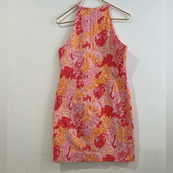 Vintage Lilly Pulitzer Poppy Pink Party Animals Dress size  10 - Picture 4 of 8